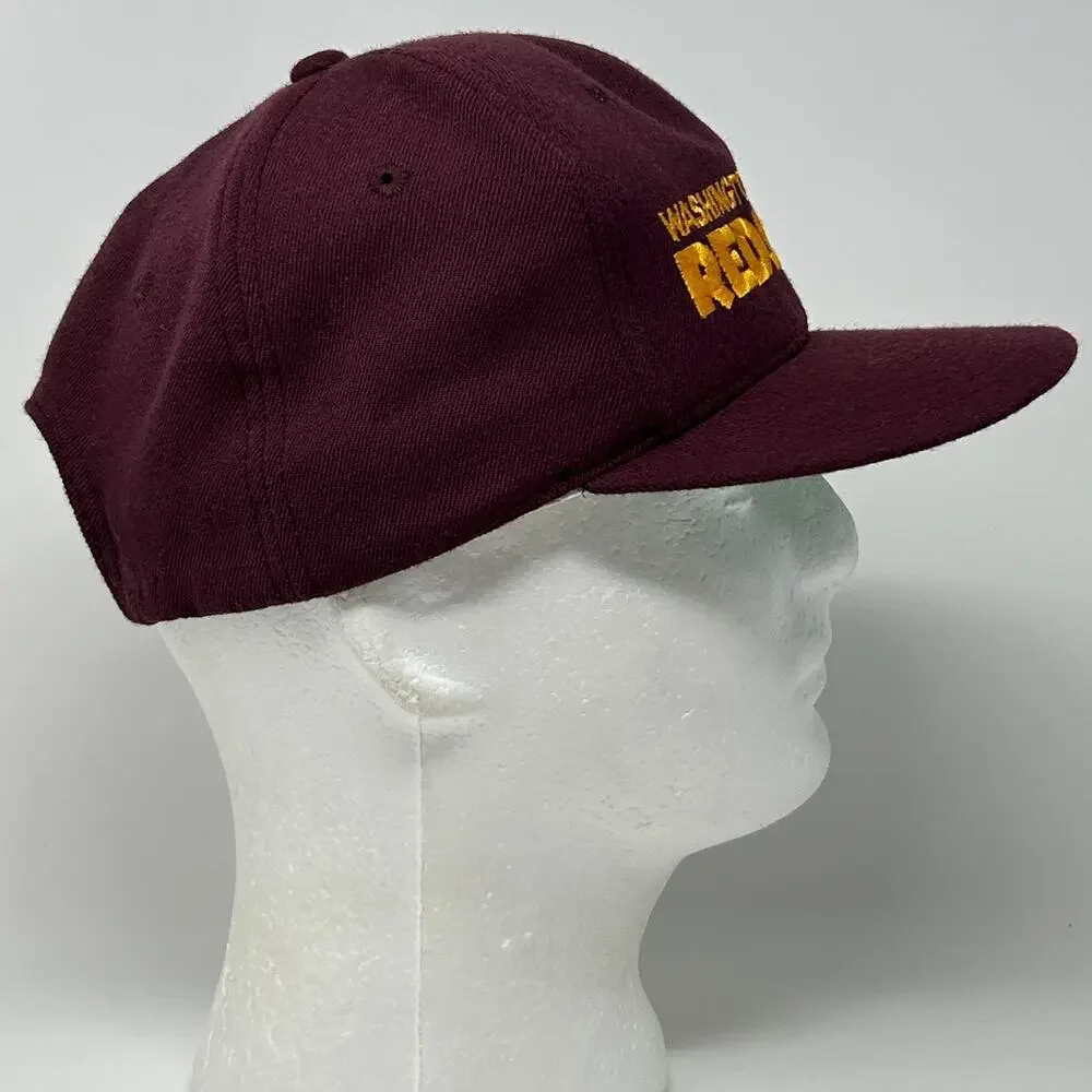 Vintage 90s Washington Redskins Hat Baseball Cap Commanders AJD Snapback Red - Picture 16 of 16